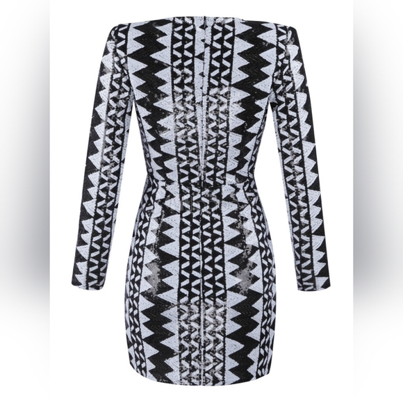 Sequin Split Mini Dress - Picture 11 of 16